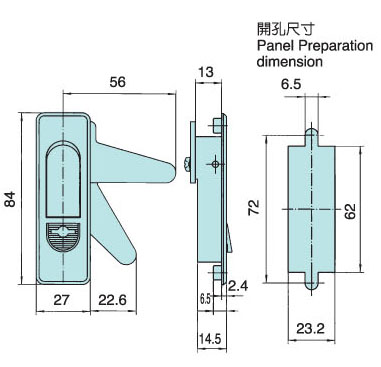 小型平面把手 DLZ-732