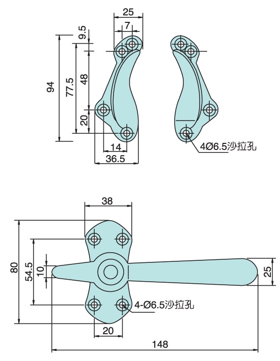 不鏽鋼迫緊式把手 SLS-2116