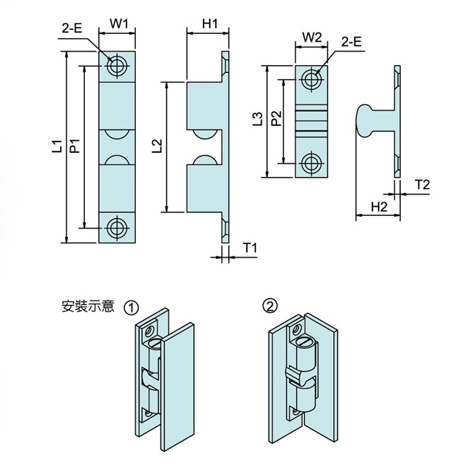 銅雙珠門擋 TK系列