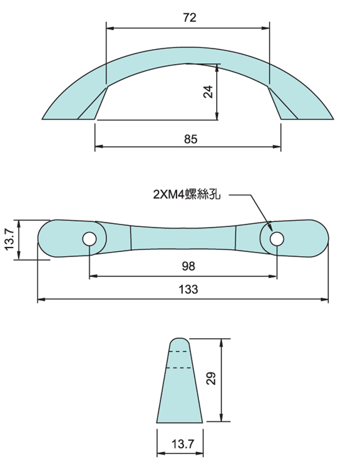 不鏽鋼U型把手 HDS-770