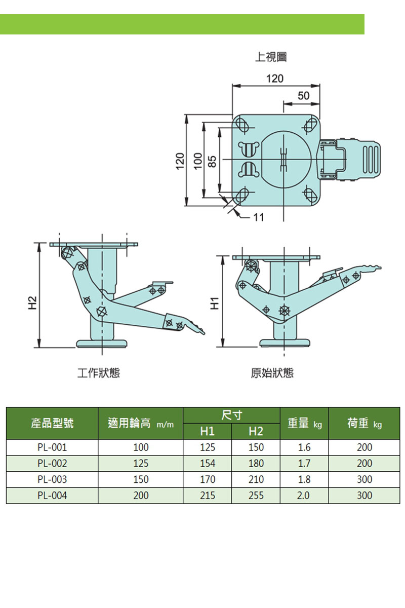 頂高支撐器 PL 系列