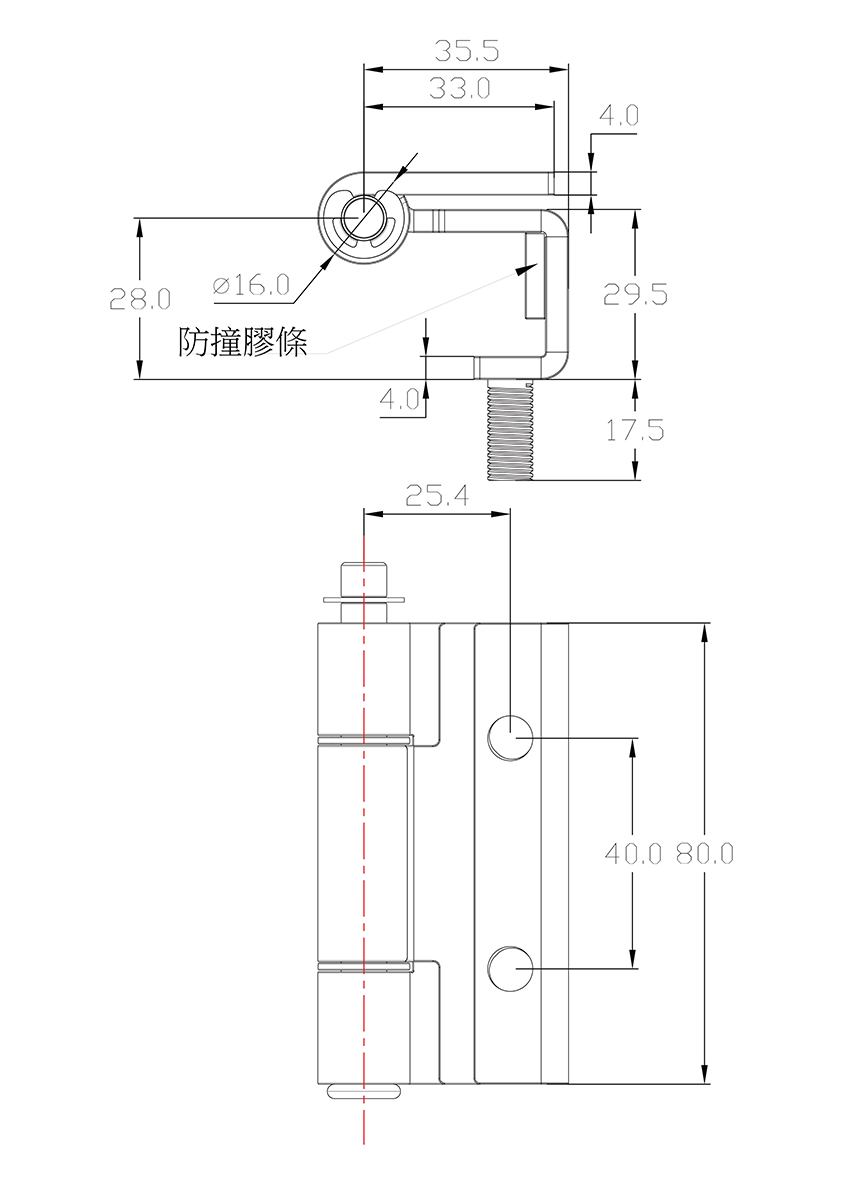 隱藏式快拆鉸鏈 HGS-1063-1