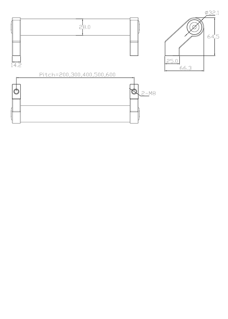 鋁合金圓管型把手 HDA-215A 系列