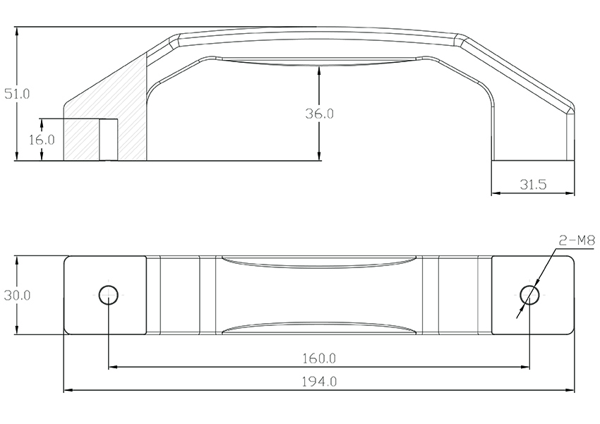 不鏽鋼U型把手 HDS-782-160