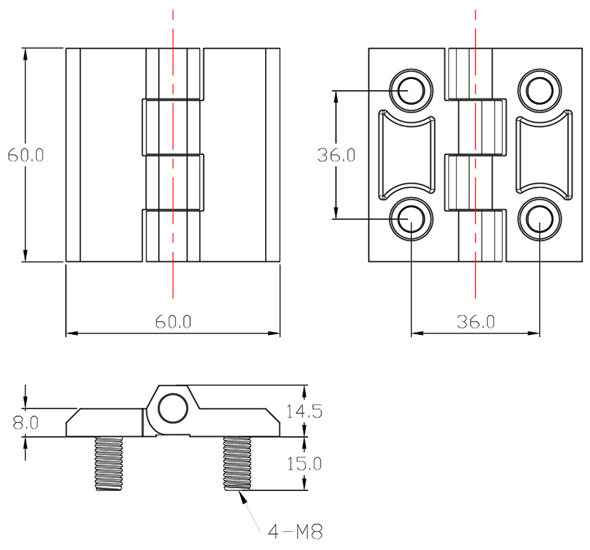 HGS-226-1A Heavy Duty Stainless Steel Butt Hinge