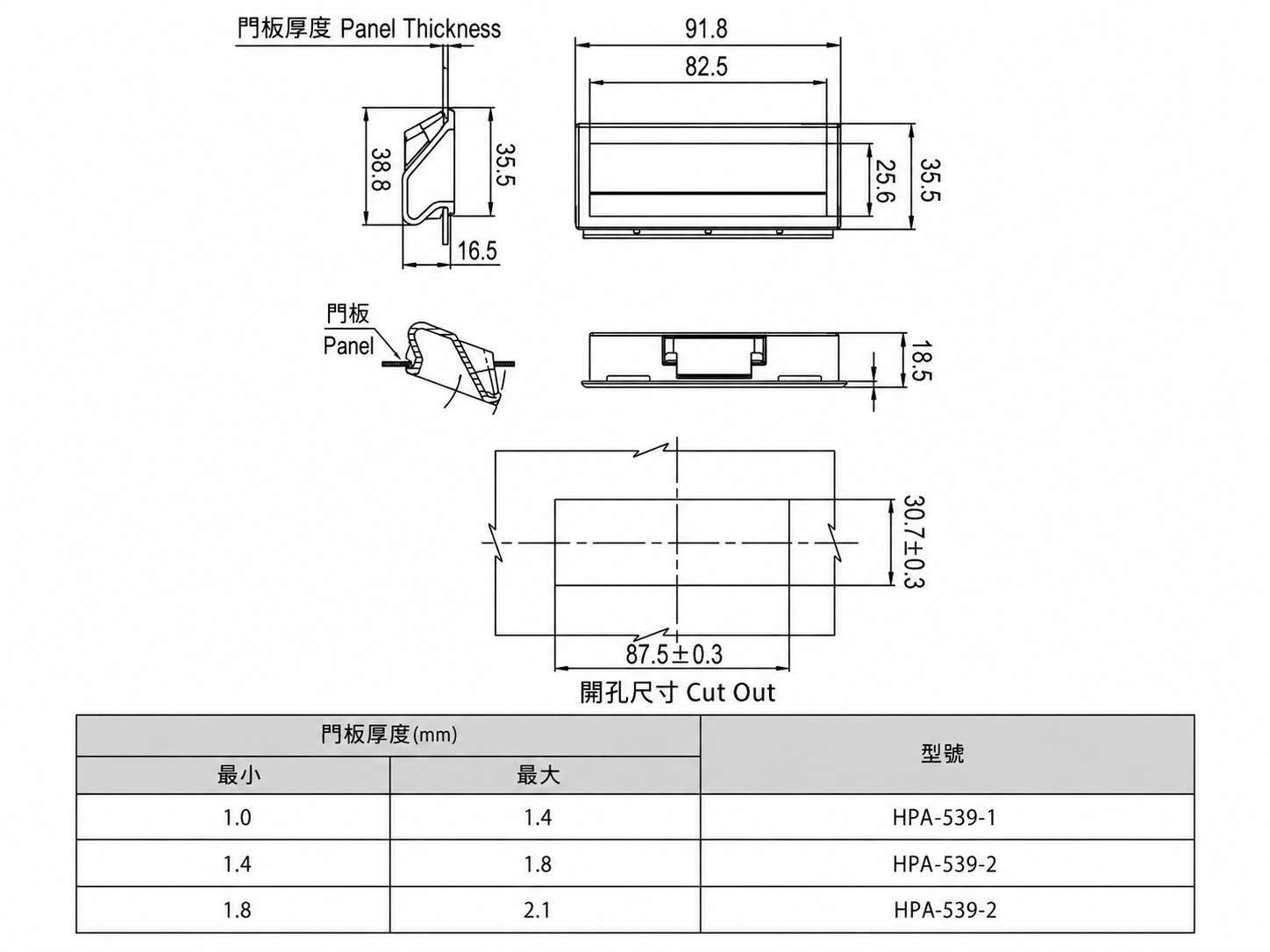 Embedded Pull HPA-539 SERIES
