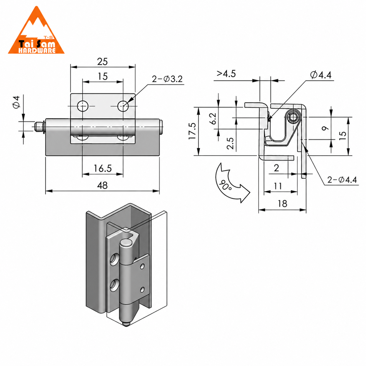 Concealed Door Removal Hinge HGZ-237