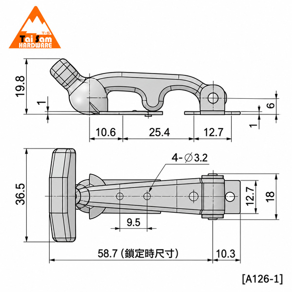 彈性減振搭扣 TSL-A126B-1